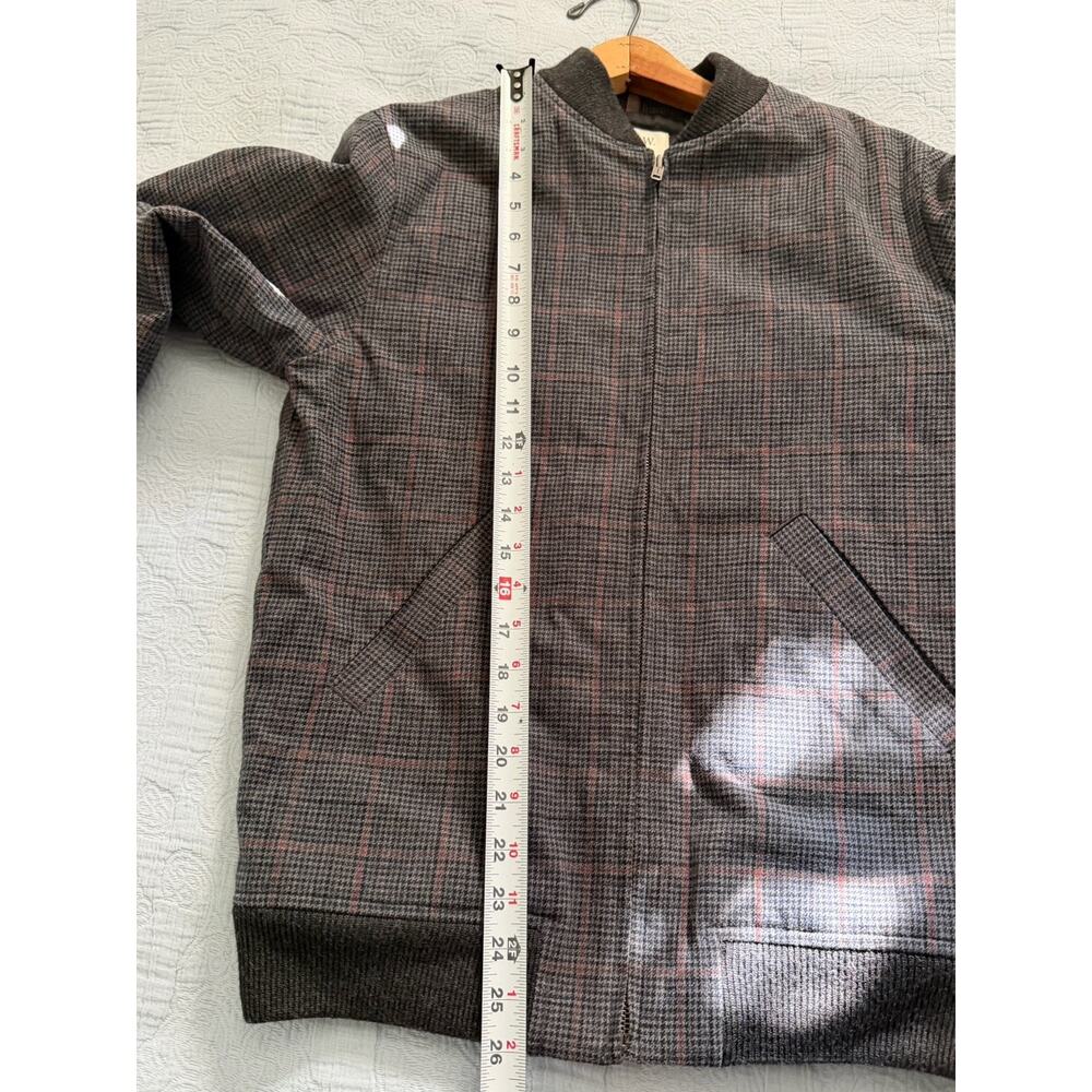 APC Louis W Men's Bomber Jacket Grey Houndstooth Japan Sz XS Small Oversized - Picture 7 of 7